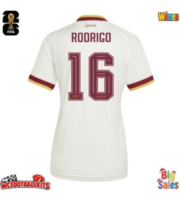 Spain Rodri Hernandez #16 Replica Away Stadium Shirt for Women World Cup 2026 Short Sleeve